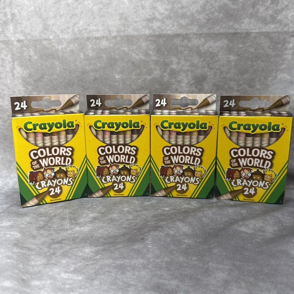 Crayola Colors of the World 24 Crayons Skin Tones New Lot Of 4 Packs
